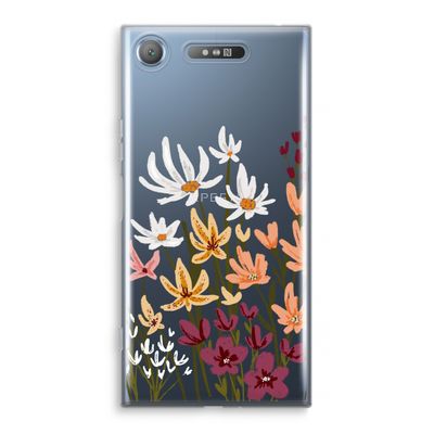 Painted wildflowers: Sony Xperia XZ1 Transparant Hoesje