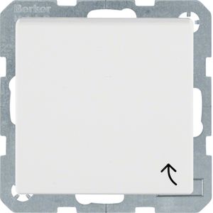 Berker S1 wandcontactdoos 1-voudig met randaarde en klapdeksel polarwit mat 47511909
