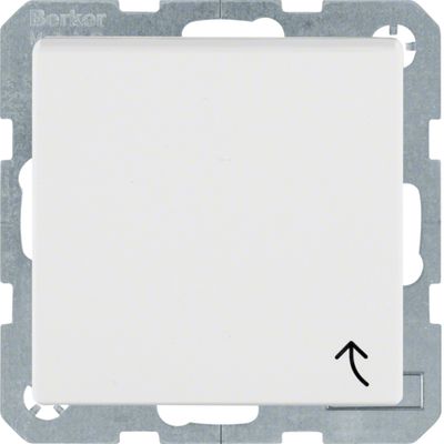 Berker S1 wandcontactdoos 1-voudig met randaarde en klapdeksel polarwit mat 47511909