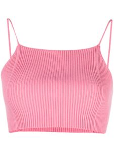 AERON haut crop Zero en maille nervurée - Rose