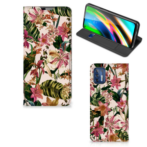 Motorola Moto G9 Plus Smart Cover Flowers