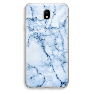 Blauw marmer: Samsung Galaxy J7 (2017) Transparant Hoesje