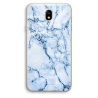 Blauw marmer: Samsung Galaxy J7 (2017) Transparant Hoesje