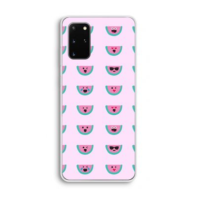 Smiley watermeloenprint: Samsung Galaxy S20 Plus Transparant Hoesje