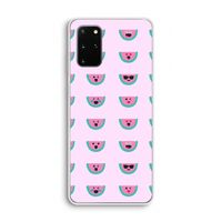 Smiley watermeloenprint: Samsung Galaxy S20 Plus Transparant Hoesje