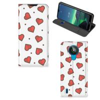 Nokia 1.4 | Hoesje met Magneet | Hearts