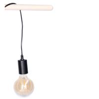 Fitting Zwart - plastic - E27 - IP20 - 3M - hanglamp - 6 x 4.2 cm - inclusief LED Retro lamp - thumbnail