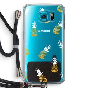 Ananasjes: Samsung Galaxy S6 Transparant Hoesje met koord