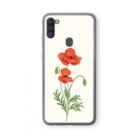 Red poppy: Samsung Galaxy A11 Transparant Hoesje