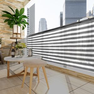 Balkon Privacy Scherm Grijs-Wit afm. 1,2 x10m