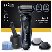 Rasoio elettrico BRAUN Series 5 - Nero e blu - Durata della batteria di 50 minuti - Ricarica rapida di 5 minuti