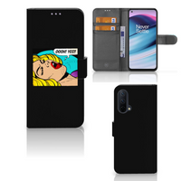 OnePlus Nord CE 5G Wallet Case met Pasjes Popart Oh Yes