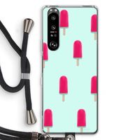 Waterijsje: Sony Xperia 1 III Transparant Hoesje met koord Waterijsje: Sony Xperia 1 III Transparant Hoesje met koord