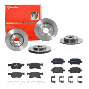 Remmenset, remschijf BREMBO, Remschijftype: Binnen geventileerd, Inbouwplaats: Achteras: , u.a. für Opel, Vauxhall