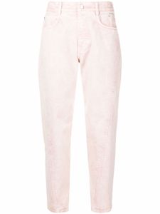 Stella McCartney jean court à effet délavé - Rose