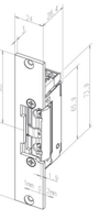 Effeff 11805 Elektrische inbouw deuropener type 118 | spanningsloos vergrendeld | met diode | fafix | 22-42V=~ | (22-26V 100% ED) | DIN links en DIN
