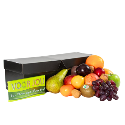 Fruitmand ” klein Opkikkertje voor jou”