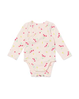 HEMA Newborn meegroei overslagromper kersen ecru (ecru)