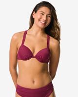 HEMA Damesbikinitop Isa push-up polyamide donkerrood (donkerrood)