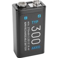 Absina Oplaadbare 9V batterij (blok) Absina 300 NiMH 8.4 V 270 mAh 1 stuk(s)