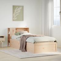 Bedframe zonder matras massief grenenhout 75x190 cm