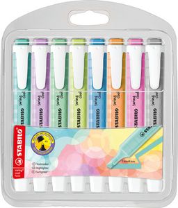 Markeerstift STABILO Swing Cool 275/4 pastel etui ÃƒÆ’ 4 kleuren