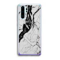 Witte marmer 2: Huawei P30 Pro Transparant Hoesje