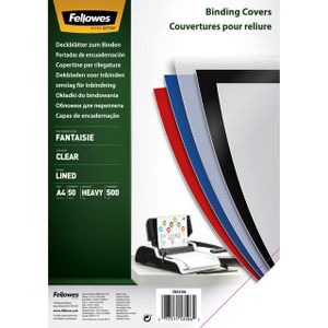 Voorblad Fellowes A4 PP 500micron transparant lijnen 50stuks