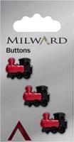 Milward Knoop Trein Zwart/Rood 17mm (3 stuks)