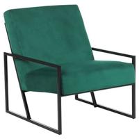 Beliani - DELARY - Fauteuil - Groen - Fluweel - thumbnail