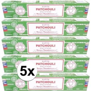 5x Nag Champa wierook Patchouli 15 gram