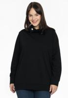 Yoek Sweater met strassknopen | Zwart | Maat 46/48 Yoek Sweater met strassknopen | Zwart | Maat 46/48