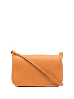 Longchamp sac à bandoulière Le Foulonné en cuir - Orange