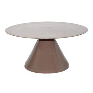 Giga Meubel - Salontafel Rond - Taupe Glans - 69x69x33,5cm - Kelsi