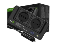 EcoLine - Auto Omvormer 12V Naar 220V/230V - 200W Autolader - stopcontact voor in de auto met 4x USB - splitter
