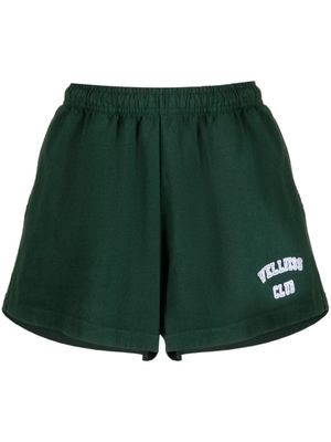 Sporty & Rich short en coton à slogan brodé - Vert