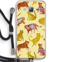 Cute Tigers and Leopards: Samsung Galaxy J3 (2016) Transparant Hoesje met koord