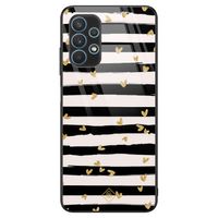 Samsung Galaxy A32 5G glazen hardcase - Hart streepjes Samsung Galaxy A32 5G glazen hardcase - Hart streepjes