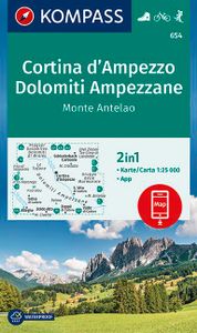 Wandelkaart 654 Cortina d'Ampezzo - Dolomiti Ampezzane | Kompass