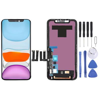 LCD-scherm en digitizer volledige montage met frame voor iPhone 11 (zwart)
