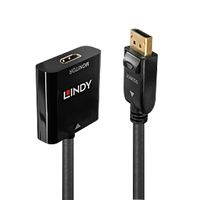 Lindy 41068 video kabel adapter 1,5 m DisplayPort 1.2 HDMI 2.0 Zwart - thumbnail