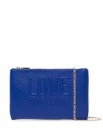 Love Moschino sac à main à logo embossé - Bleu