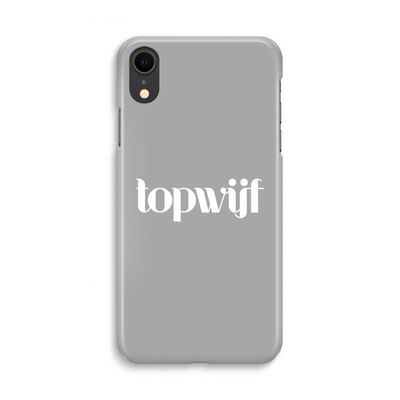 Topwijf Grijs Wit: iPhone XR Volledig Geprint Hoesje