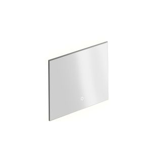 XenZ Badkamerspiegel Garda 80x70 cm Verlichting aan Onder- en Bovenzijde en Spiegelverwarming