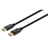 Manhattan 355568 DisplayPort-kabel DisplayPort Aansluitkabel DisplayPort-stekker, DisplayPort-stekker 1.00 m Zwart Afgeschermd (drievoudig), PVC-mantel,