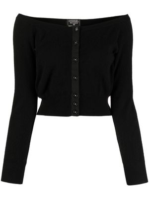 CHANEL Pre-Owned 1990 CC kasjmier vest - Zwart