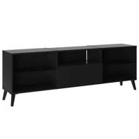 Lowboard TV/Hifi meubel - Zwart decor - L153,5 x H52 x D31,5 cm - Made in Germany