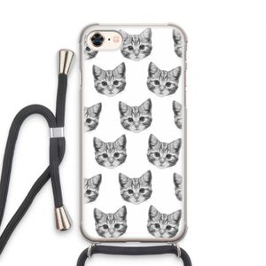 Kitten: iPhone 8 Transparant Hoesje met koord
