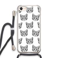 Kitten: iPhone 8 Transparant Hoesje met koord
