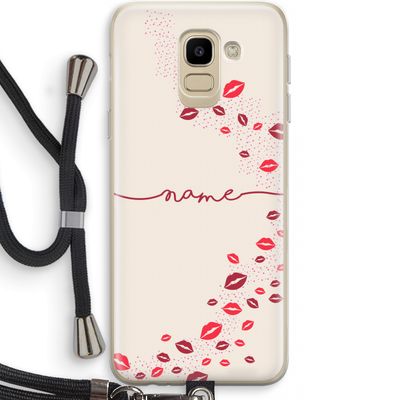 Kusjes: Samsung Galaxy J6 (2018) Transparant Hoesje met koord